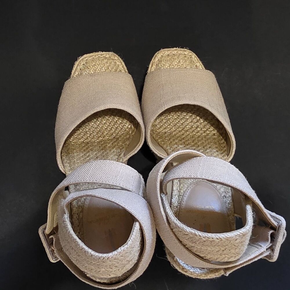 Sam Edelman Vada Wedge Espadrilles Sandals Beige Sz 7 M - Picture 5 of 12